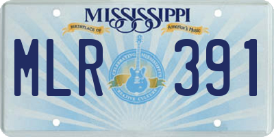 MS license plate MLR391
