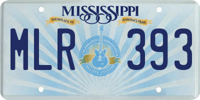 MS license plate MLR393