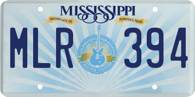 MS license plate MLR394