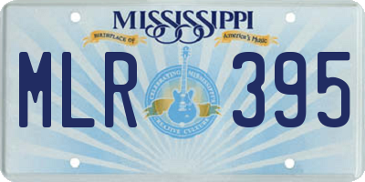 MS license plate MLR395