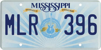 MS license plate MLR396