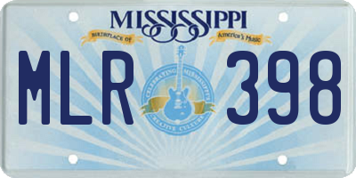 MS license plate MLR398