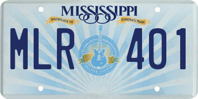 MS license plate MLR401