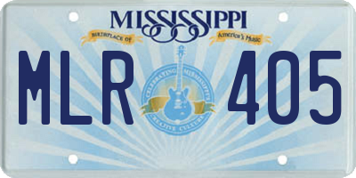 MS license plate MLR405