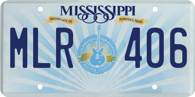 MS license plate MLR406