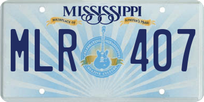 MS license plate MLR407