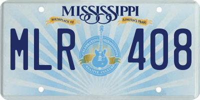 MS license plate MLR408