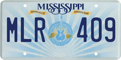 MS license plate MLR409
