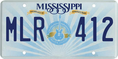 MS license plate MLR412