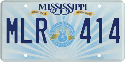 MS license plate MLR414