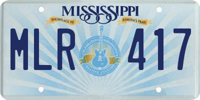 MS license plate MLR417