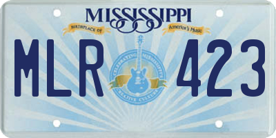 MS license plate MLR423