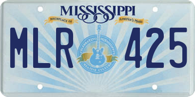MS license plate MLR425