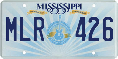MS license plate MLR426