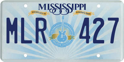 MS license plate MLR427