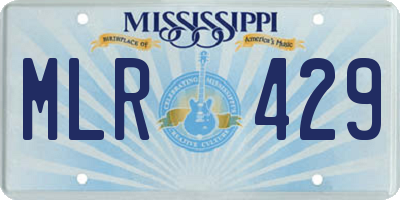 MS license plate MLR429