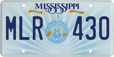 MS license plate MLR430