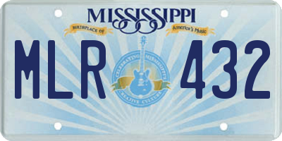MS license plate MLR432