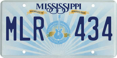 MS license plate MLR434