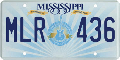 MS license plate MLR436