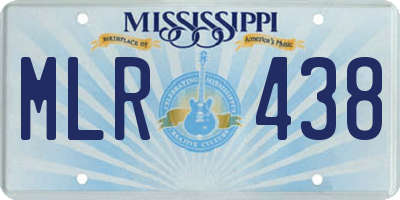 MS license plate MLR438
