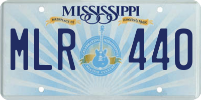 MS license plate MLR440