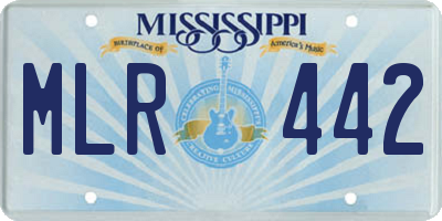 MS license plate MLR442