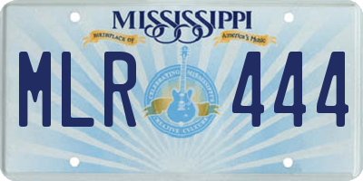 MS license plate MLR444