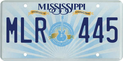 MS license plate MLR445