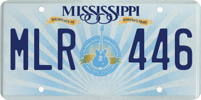 MS license plate MLR446