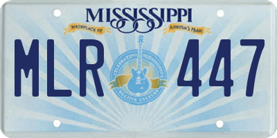 MS license plate MLR447
