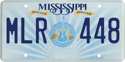 MS license plate MLR448