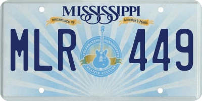 MS license plate MLR449