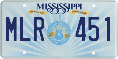 MS license plate MLR451