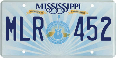 MS license plate MLR452