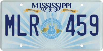 MS license plate MLR459