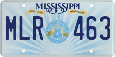 MS license plate MLR463