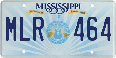 MS license plate MLR464