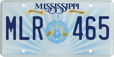 MS license plate MLR465