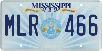 MS license plate MLR466