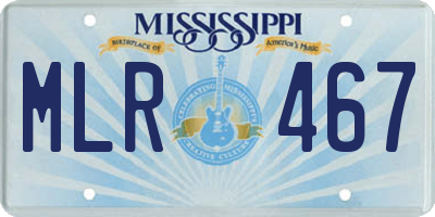 MS license plate MLR467