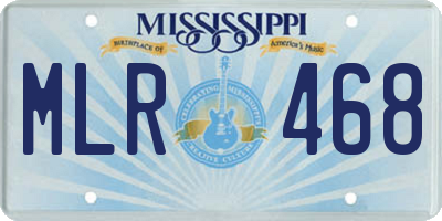 MS license plate MLR468