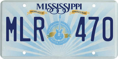 MS license plate MLR470