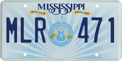 MS license plate MLR471