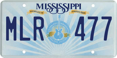 MS license plate MLR477