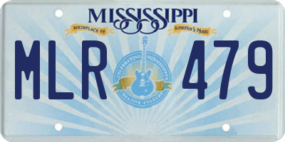 MS license plate MLR479