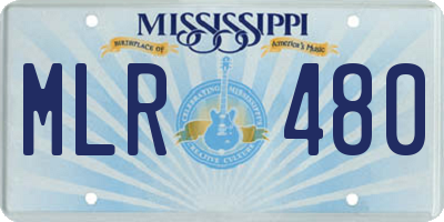 MS license plate MLR480