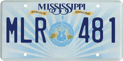MS license plate MLR481