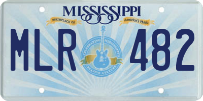 MS license plate MLR482