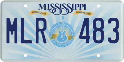 MS license plate MLR483